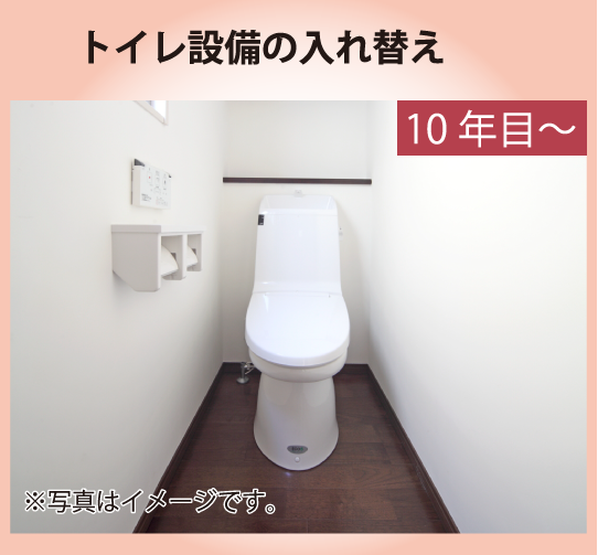 トイレ設備の入れ替えは10年目から